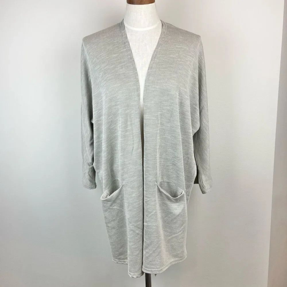 Donni Ribbed Open Front Cardigan NWT